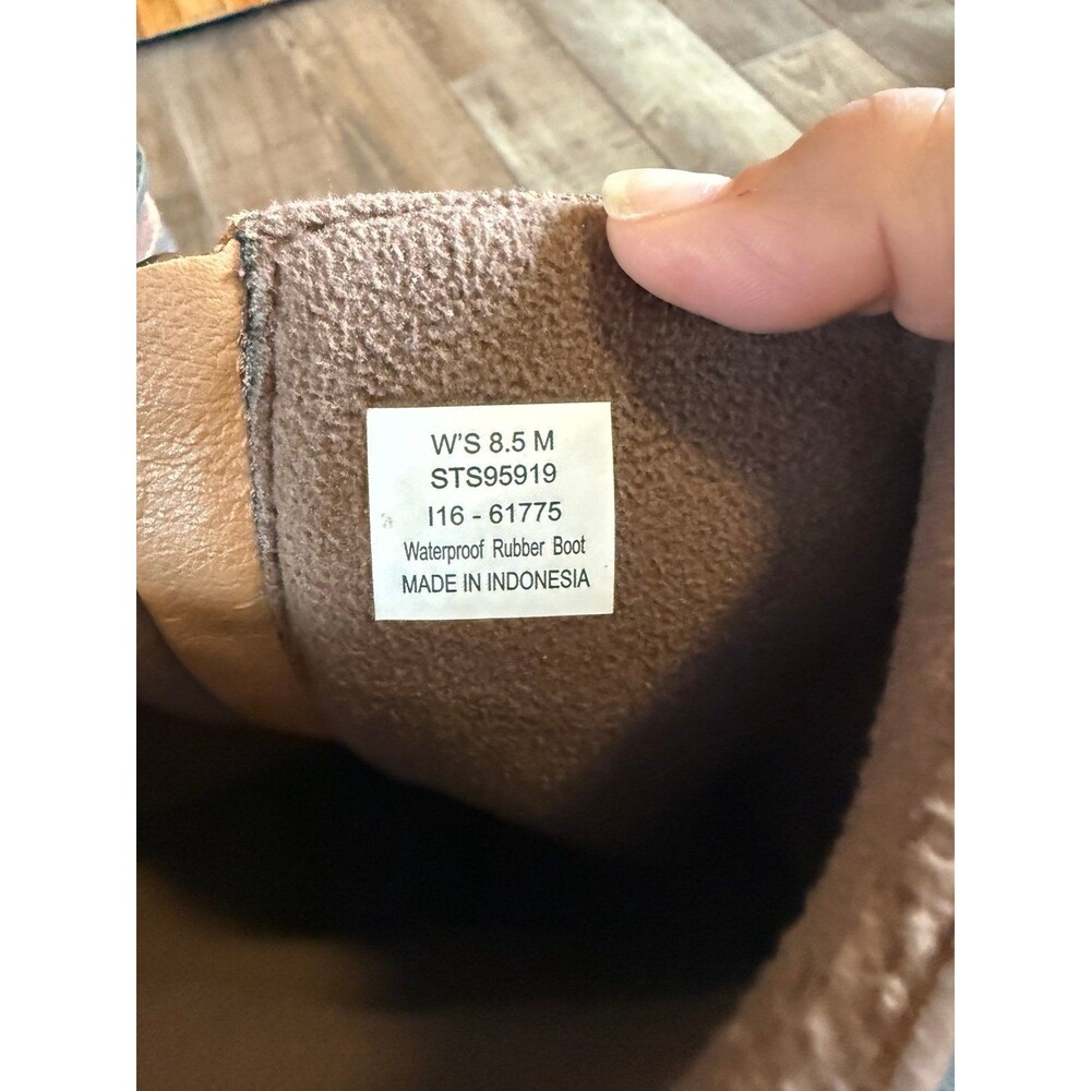 Sperry Saltwater Sela Tall Boots Sz. 8.5 Brown Wool Plaid - Picture 7 of 10